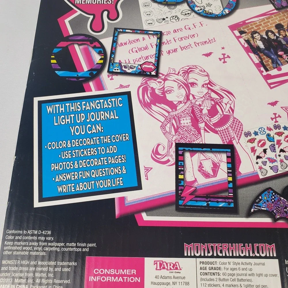 Monster High Make It Clawsome Activity Journal Set w/ Stickers, Markers, Pens